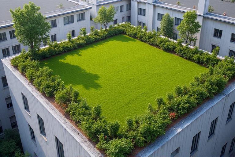 断熱効果のある屋上庭園